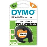 Bilde av DYMO - LetraTag® Tape Iron-on 12mm x 2m black on white (S0718850) - Kontor og skoleutstyr