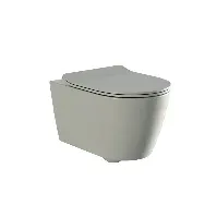Bilde av Dansani Calidris Toalett Creasani Porselen, Vegghengt, Inkl. Sete Mineral Grey Vegghengt toalett