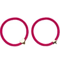 Bilde av Dark 2 pk Velvet Hair Tie Pink Accessories - Hårbånd & Hårpynt