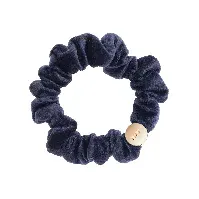 Bilde av Dark Mini Velvet Scrunchie hair braid Navy Blue Accessories - Hårbånd & Hårpynt