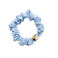 Bilde av Dark Velvet Mini Scrunchie Light Blue Accessories - Hårbånd & Hårpynt