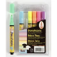 Bilde av Deco Tekstilpenner neon Strikking, pynt, garn og strikkeoppskrifter