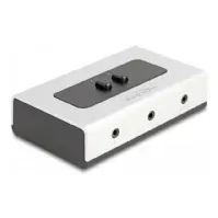 Bilde av Delock 180° Rotatable Adapter - Audioadapter - minijakkstereo 3,5 mm 4-pols hunn til minijakkstereo 3,5 mm 4-pols hunn - gray/black PC-Komponenter - Lydkort