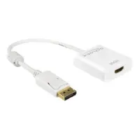 Bilde av Delock Adapter Displayport 1.2 male > HDMI female 4K Active - Videokonverter - Parade PS171 - DisplayPort - HDMI - hvit - løsvekt PC tilbehør - Kabler og adaptere - Adaptere