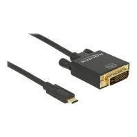 Bilde av Delock - Ekstern videoadapter - Parade PS171 - USB-C - DVI - svart - løsvekt PC-Komponenter - Skjermkort & Tilbehør - USB skjermkort