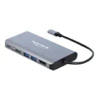 Bilde av Delock - Ekstern videoadapter - USB-C 3.1 Gen 1 - HDMI, DisplayPort, RJ-45, USB 3.0 - grå - løsvekt PC-Komponenter - Skjermkort & Tilbehør - USB skjermkort
