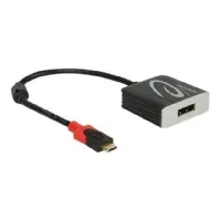 Bilde av Delock - Ekstern videoadapter - VL100 - USB-C - DisplayPort - svart - løsvekt PC-Komponenter - Skjermkort & Tilbehør - USB skjermkort