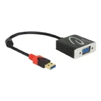 Bilde av Delock USB 3.0 Type-A male > VGA female - Ekstern videoadapter - USB 3.0 - D-Sub - svart - løsvekt PC-Komponenter - Skjermkort & Tilbehør - USB skjermkort