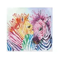 Bilde av Diamond Dotz 40 x 40 cm - Rainbow Zebraer Leker - Kreativitet - Sy, Strikk & Broderi