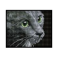 Bilde av Diamond Dotz Grå Katt Strikking, pynt, garn og strikkeoppskrifter