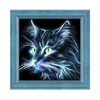 Bilde av Diamond Painting Katt Strikking, pynt, garn og strikkeoppskrifter