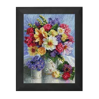 Bilde av Diamond painting Blomster Strikking, pynt, garn og strikkeoppskrifter