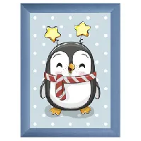 Bilde av Diamond painting Glad pingvin Strikking, pynt, garn og strikkeoppskrifter