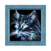 Bilde av Diamond painting Katt Strikking, pynt, garn og strikkeoppskrifter