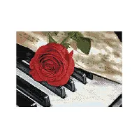 Bilde av Diamond painting Rosemusik Strikking, pynt, garn og strikkeoppskrifter