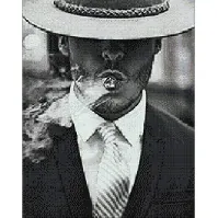 Bilde av Diamond painting Smoking man Strikking, pynt, garn og strikkeoppskrifter