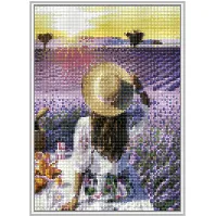 Bilde av Diamond painting Solnedgangs drøm Strikking, pynt, garn og strikkeoppskrifter