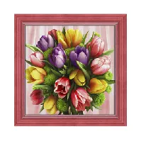 Bilde av Diamond painting Tulipaner Strikking, pynt, garn og strikkeoppskrifter