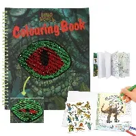 Bilde av Dino World - Colouring Book With Reservible Seqins ( 0412757 ) - Leker