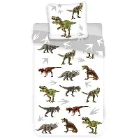 Bilde av Dinosaur sengetøy - 100x140 cm - 2 i 1 design - 100% bomull Innredning , Barnerommet , Junior sengetøy 100x140 cm