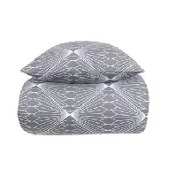 Bilde av Dobbeldyne sengesett - 200x200 cm - 100% bomull - Circle grey​​​​​​​ - Borg Living Sengetøy , Dobbelt sengetøy , Dobbelt sengetøy 200x200 cm