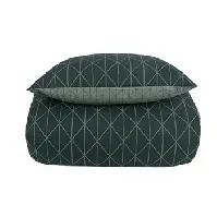 Bilde av Dobbeldyne sengesett - 200x220 cm - 100% bomull - Harlequin green - Borg Living Sengetøy , Dobbelt sengetøy , Dobbelt sengetøy 200x220 cm