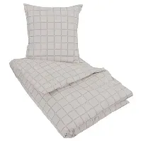 Bilde av Dobbelt sengetøy - 100% bomull - Grey squares - 200x200 cm ,  ,