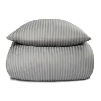 Bilde av Dobbelt sengetøy - 200x200 cm - 100% bomullssateng - Grå ensfarget sengesett - Borg Living Sengetøy , Dobbelt sengetøy , Dobbelt sengetøy 200x200 cm