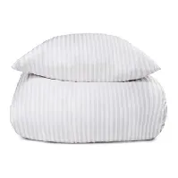 Bilde av Dobbelt sengetøy - 200x200 cm - 100% bomullssateng - Hvitt ensfarget sengesett - Borg Living Sengetøy , Dobbelt sengetøy , Dobbelt sengetøy 200x200 cm