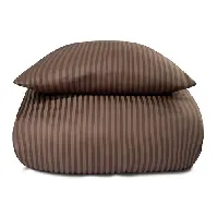 Bilde av Dobbelt sengetøy - 200x220 cm - 100% bomullssateng - Brun ensfarget sengesett - Borg Living Sengetøy , Dobbelt sengetøy , Dobbelt sengetøy 200x220 cm
