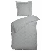 Bilde av Dobbeltsengetøy - 200x220 cm - Opal lys grå - 100% bomullsateng - Night &amp; Day Sengetøy , Dobbelt sengetøy , Dobbelt sengetøy 200x220 cm