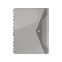 Bilde av Donau Envelope DONAU folder with clasp, PP, A4, 200 microns, Euro perforation, smoke Arkivering - Elastikmapper & Chartekker - Andre