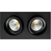 Bilde av Downlight Junistar Isosafe LED 2x7W DTW sort Belysning - Innendørsbelysning - Innbyggings-spot