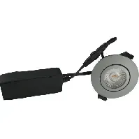 Bilde av Downlight Low Profile ECO LED 6W 420 lumen, 2700K, rund, grå Backuptype - El