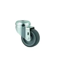 Bilde av Drejeligt hjul, gummi, Ø50 mm, 40 kg, glideleje, med bolthul Byggehøjde: 69 mm. Driftstemperatur: - interiørdesign - Oppbevaringsmøbler - Vogner med hjul