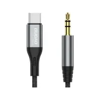 Bilde av Dudao L11PROT 3.5mm Jack to USB-C cable 1m grå Tele & GPS - Mobilt tilbehør - Deksler og vesker