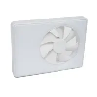 Bilde av Duka SmartFan TH - PVC, Hvid, Ø100/125 mm, Fugt- og tidsstyring Ventilasjon & Klima - Baderomsventilator