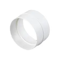 Bilde av Duka samlemuffe Ø100 mm - PS, Hvid, Til runde hvide ventilationsrør Ventilasjon & Klima - Baderomsventilator