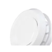 Bilde av Duka ud og indblæsningsventil - PVC, Hvid, Ø125 mm, Type VRF Ventilasjon & Klima - Ventilasjonstilbehør - Ventiler