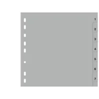 Bilde av Durable 6511-10, Numerisk faneindeks, Polypropylen (PP), Grå, Portrett, A4, 230 mm Arkivbokser