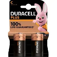 Bilde av Duracell Plus C Alkaline Batterier - 2 stk. Hus &amp; hage > SmartHome &amp; elektronikk