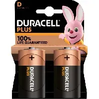 Bilde av Duracell Plus D Alkaline Batterier - 2 stk. Hus &amp; hage > SmartHome &amp; elektronikk