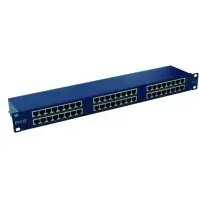 Bilde av EMITERNET PANEL 19, 48XRJ45 STP CAT.6 (1U) WITH SHELF, BLUE PC tilbehør - Nettverk - Patch panel