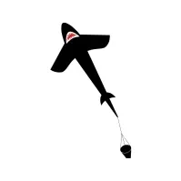 Bilde av Ecoline Drage Shark Kite 5 Spændvidde 1500 mm Utendørs lek - Lek i hagen - Drager