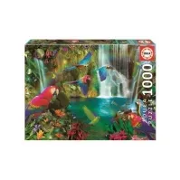 Bilde av Educa Puzzle 1 000 pieces Tropical parrots Leker - Spill - Gåter