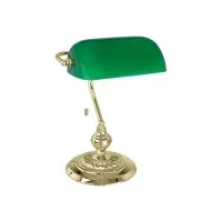 Bilde av Eglo Banker - Skrivebordslampe - 1 sokkel - E27 - grønn, messing Belysning - Innendørsbelysning - Bordlamper