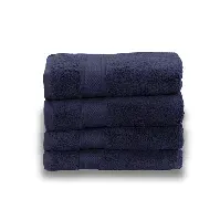 Bilde av Egyptisk bomull håndkle - 50x100cm - Mørkblå - Luksuriøse håndklær fra "By Borg" Håndklær