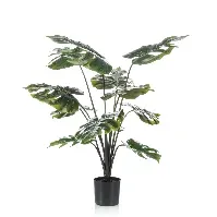 Bilde av Emerald Kunstig monsteraplante 98 cm i potte - Kunstig flora - Kunstig plante blomst