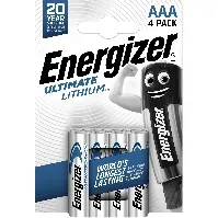 Bilde av Energizer - Battery Ultimate Lithium AAA (4-pack) - Elektronikk