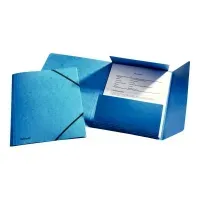 Bilde av Esselte - 3-fliksmappe - for A4 - kapasitet: 350 ark - blå Arkivering - Elastikmapper & Chartekker - Elastiske mapper